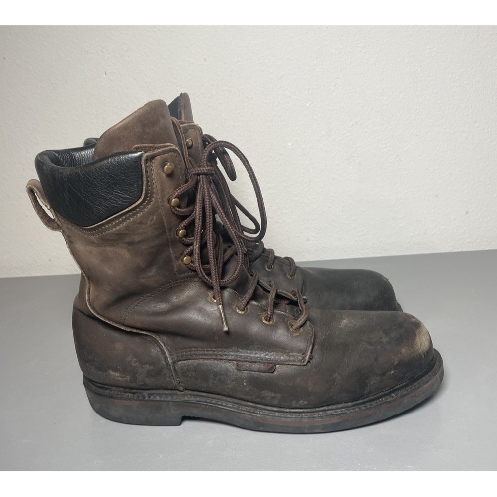 RED WING ANSI Z41 PT99 Steel Toe Logger Boots Men's 12 D Made in USA‎